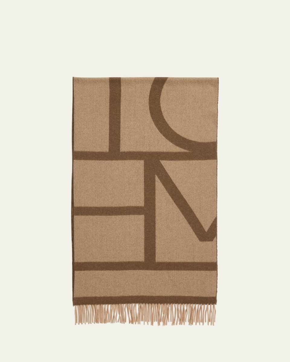 Wool Tonal Monogram Scarf